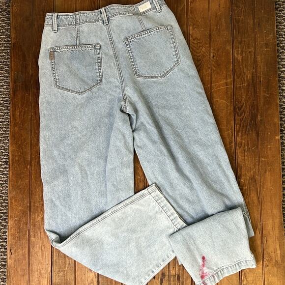 Women’s Paige pleated baggy denim high rise jeans side pocket size 27 - Picture 7 of 10